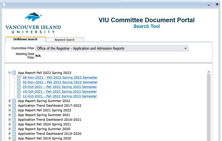 Document Portal showing App Reports list