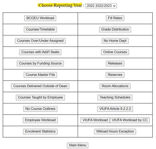 reports main menu screenshot 2